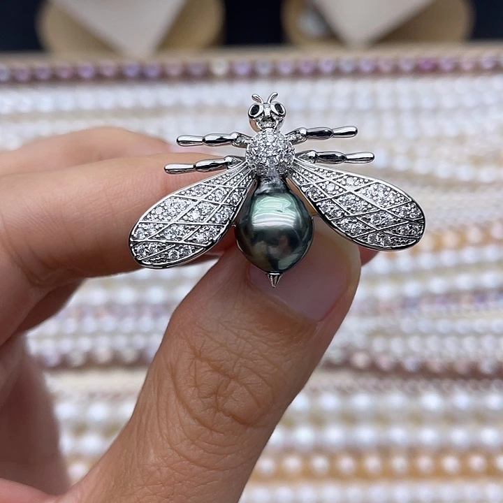 银S925镶嵌颈饰淡水珍珠