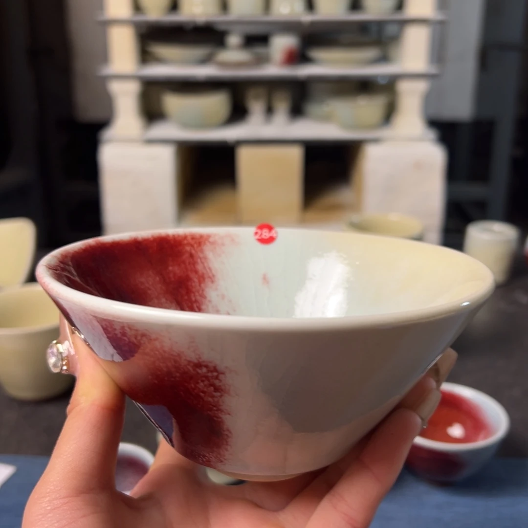 瓷片全品无暇斗笠碗纯手工