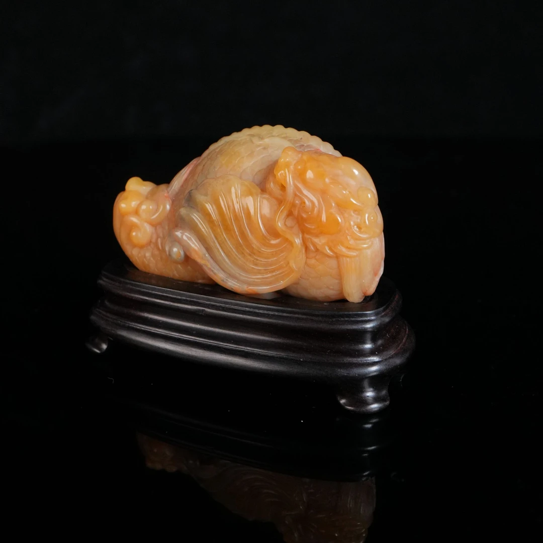 DY-B9566 寿山石 田黄 应龙摆件 62*21*34mm55.56g