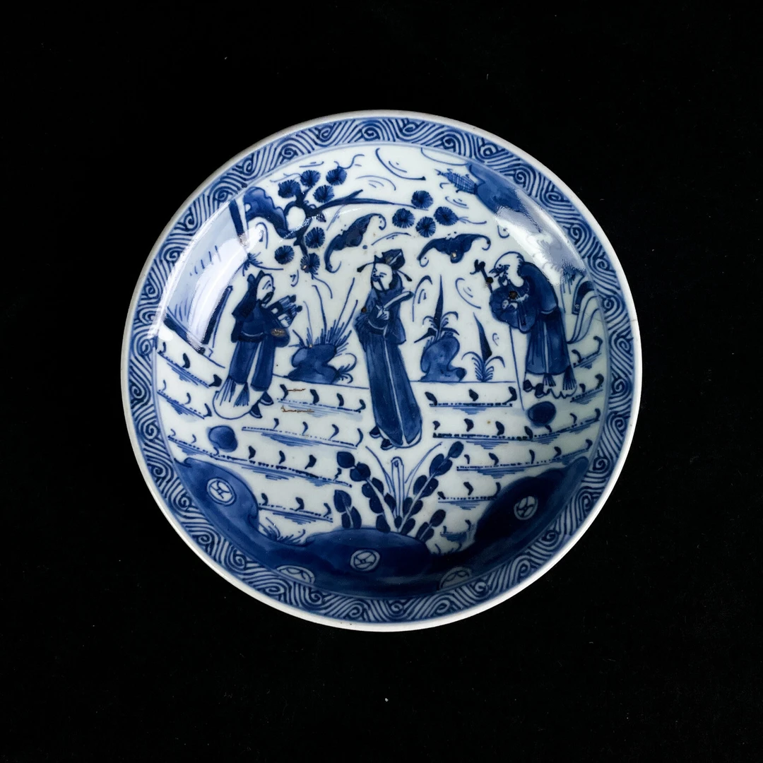 M25L8001838 - 清雍正青花三星人物纹盘1