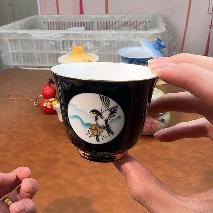 颜瓷闪购商品代替链接喜鹊茶杯
