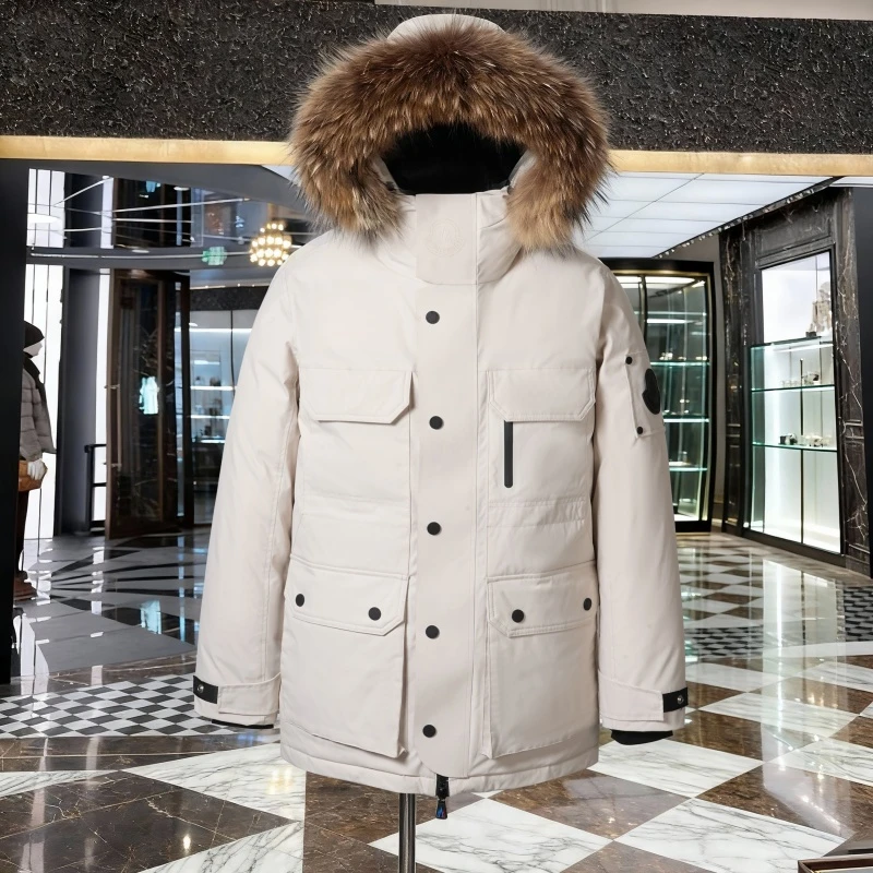 现货+运费险羽绒服短款连帽休闲风厚款时尚男女同款外套