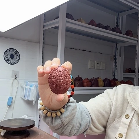 朱泥茶案富甲天下手把件