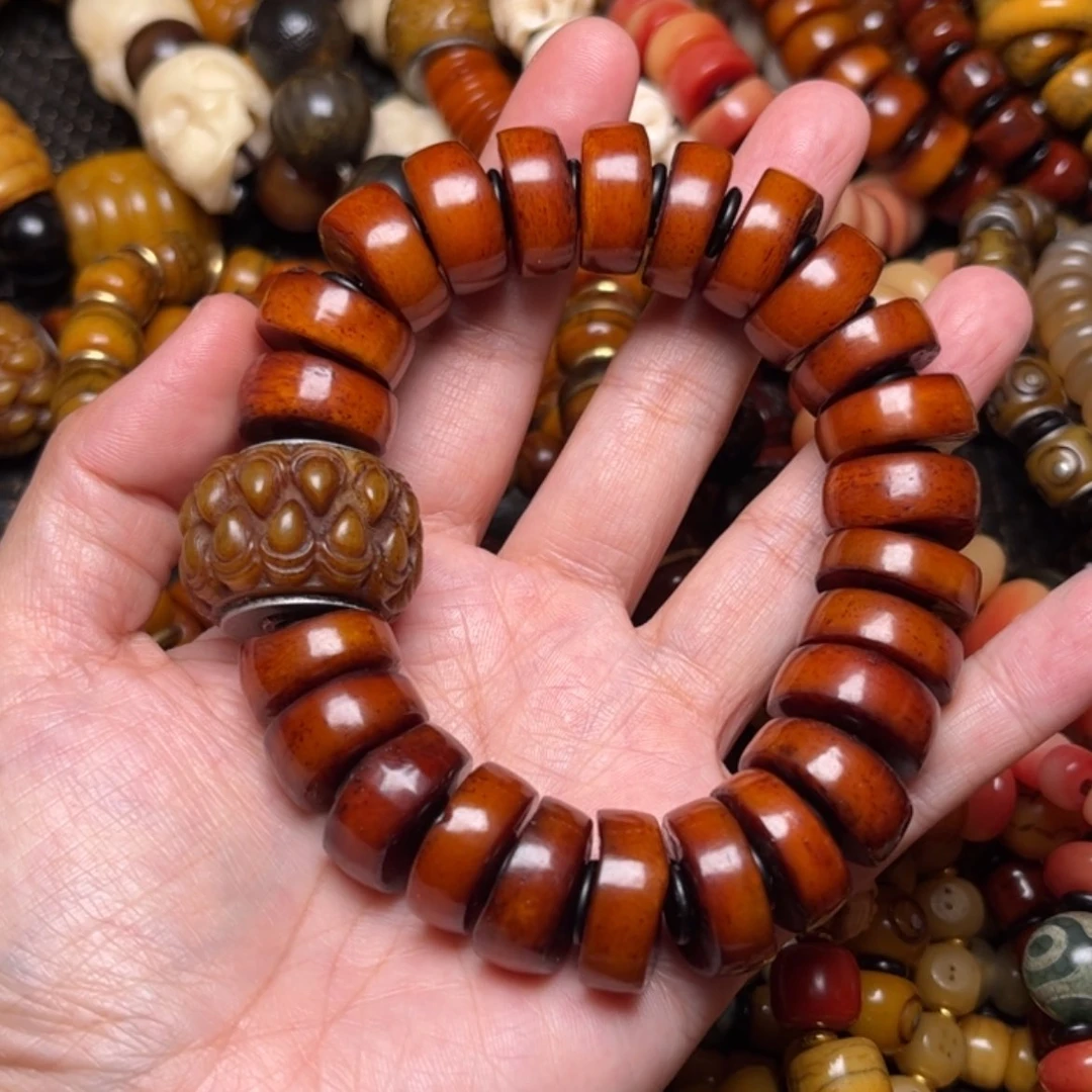 【闪购商品】牛骨手串/手链牛骨不规则切18×24➕吞金兽顶珠