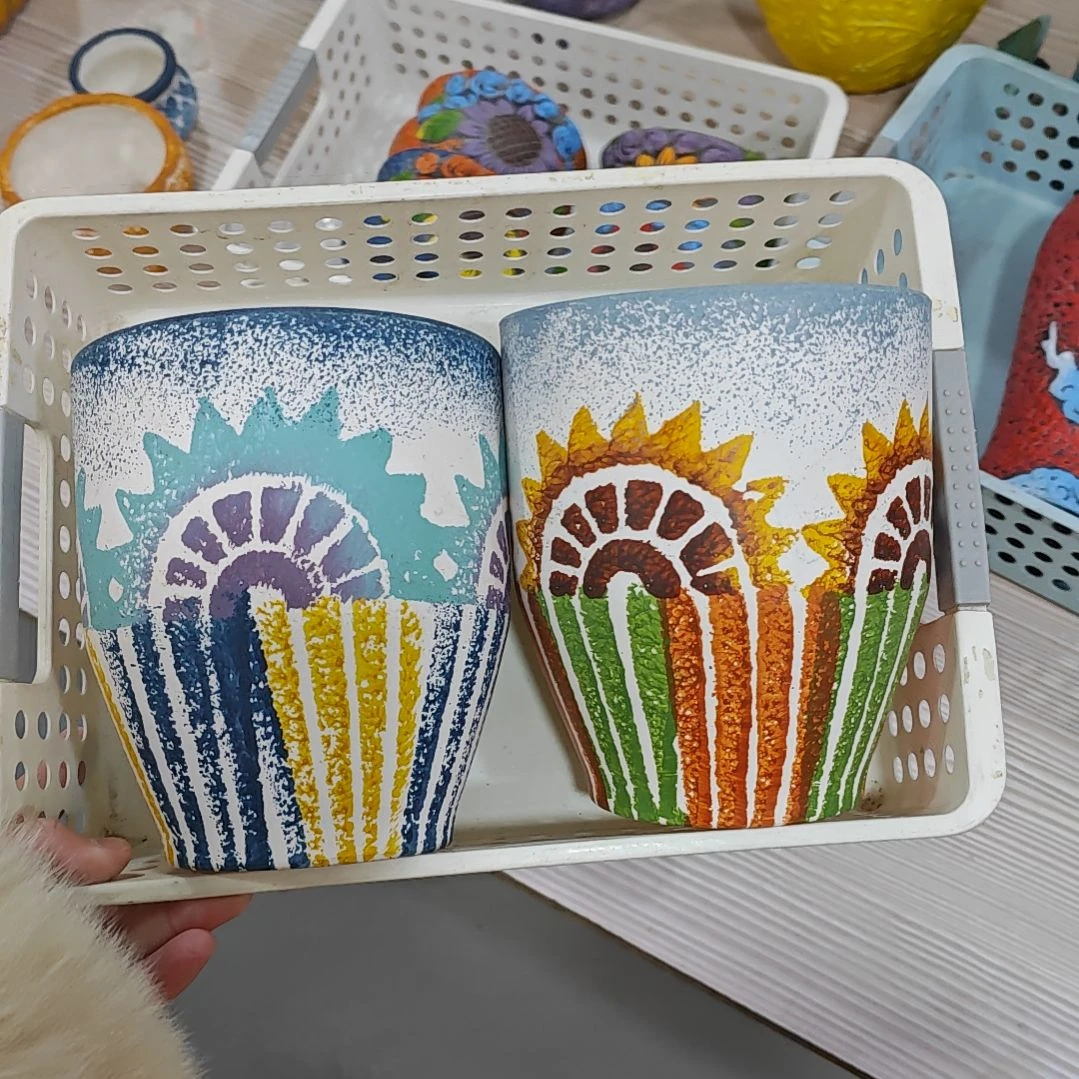 红陶吸水透气的白陶花盆凑满12发货