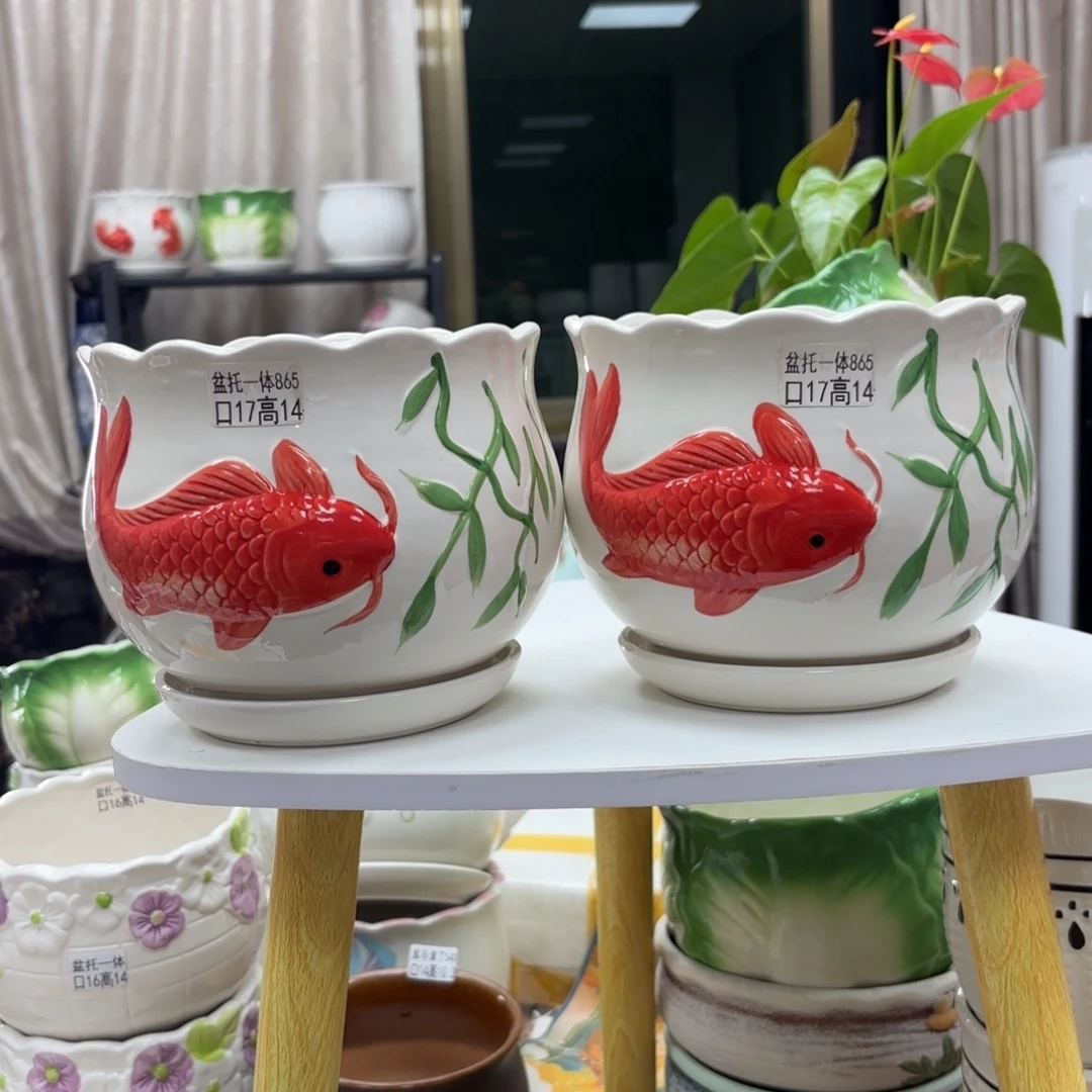 @夏西陶瓷花盆@@5865