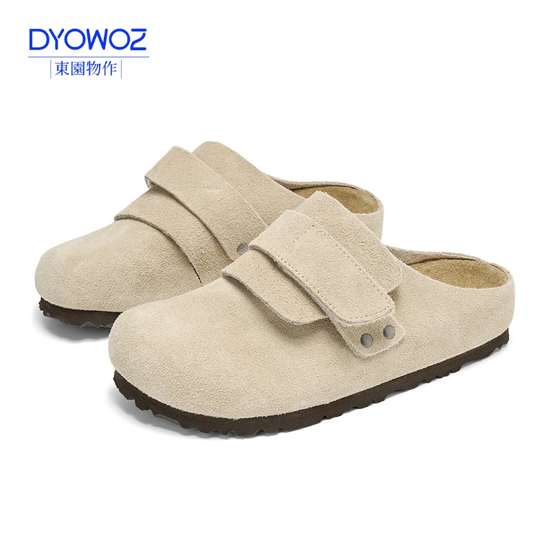 东园物作复古懒人包头拖鞋新款勃肯鞋软木魔术贴拖包跟女鞋外穿