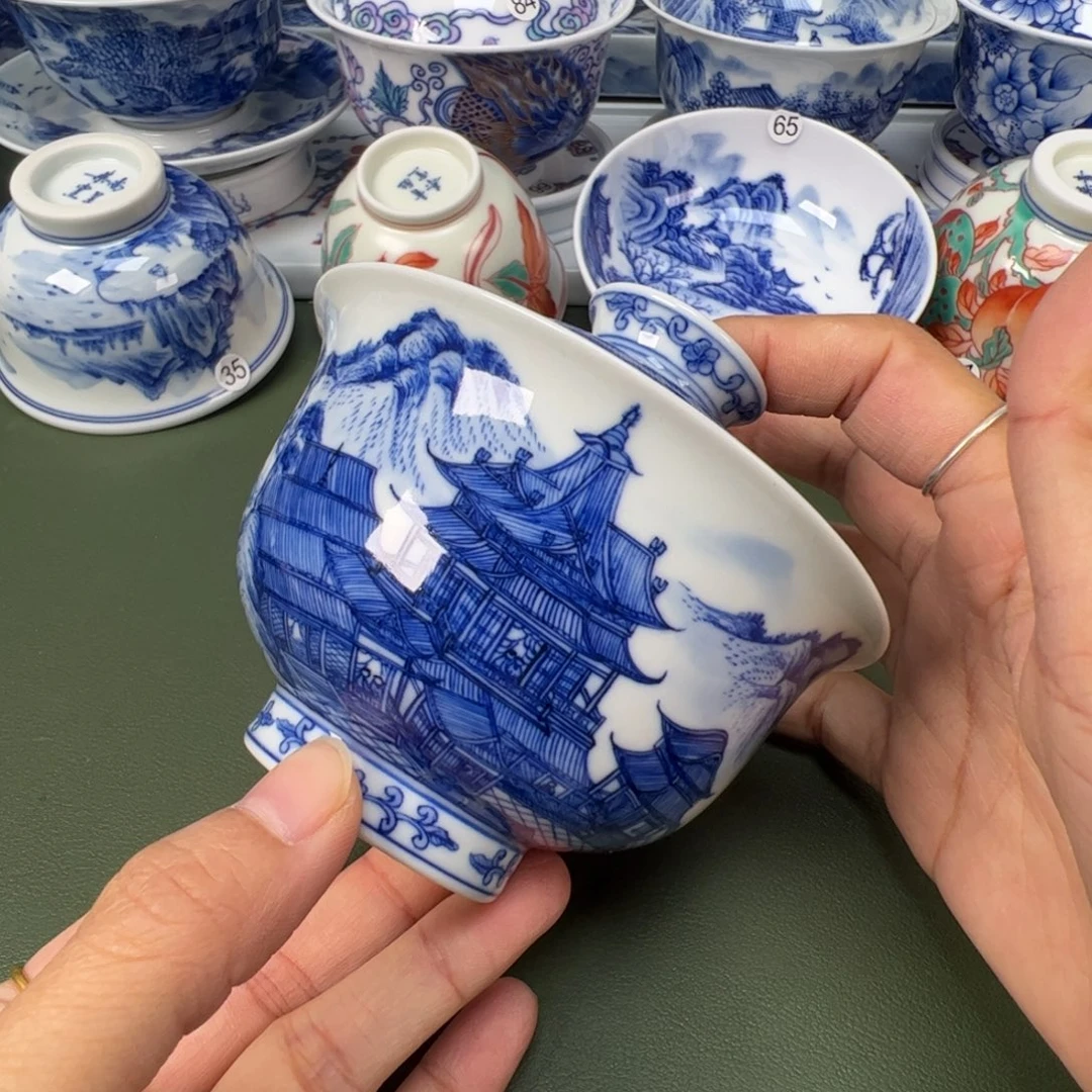 陶瓷景德镇纯手工纯手绘茶具木木76