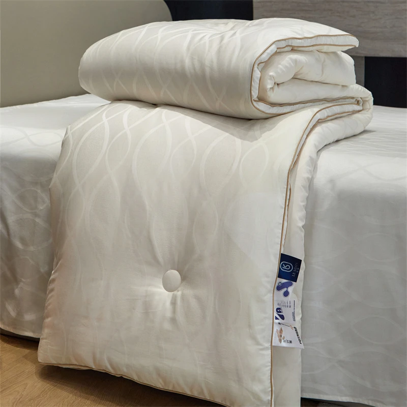 全棉贡缎冬被加厚大豆被夏凉空调被学生春秋纯棉抗菌被芯四季通用