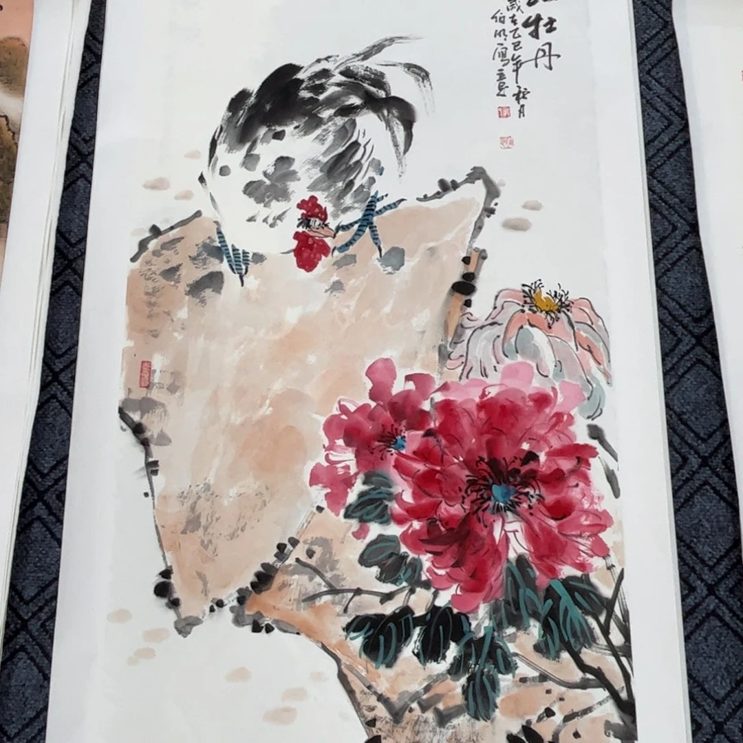 国画四尺花鸟作品