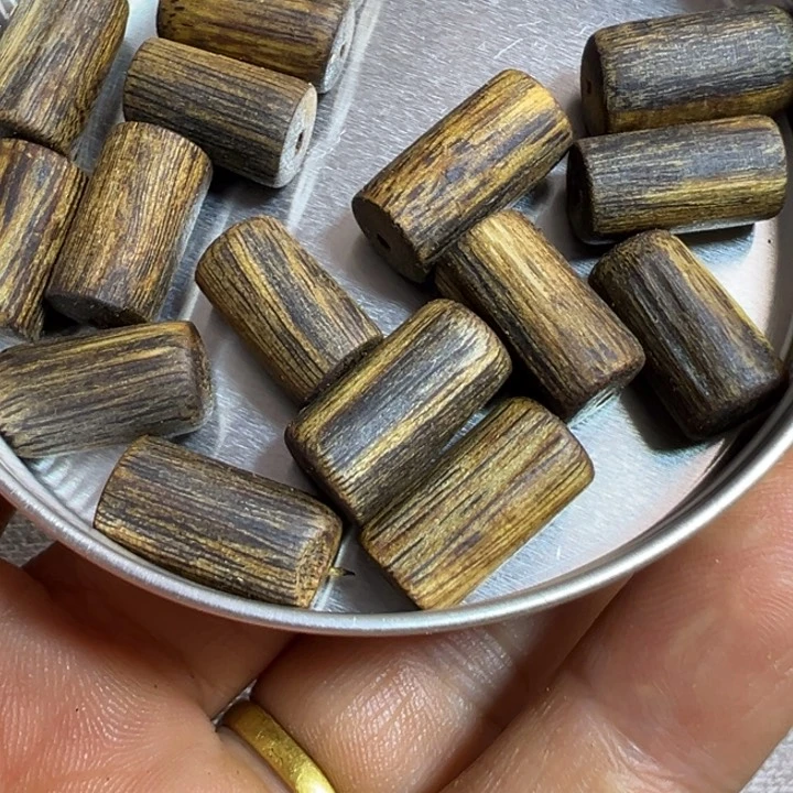 银***沉香碎屑沉香大桶珠散珠10克