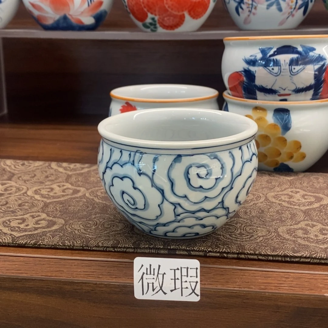 釉下彩老陶泥手工绘制