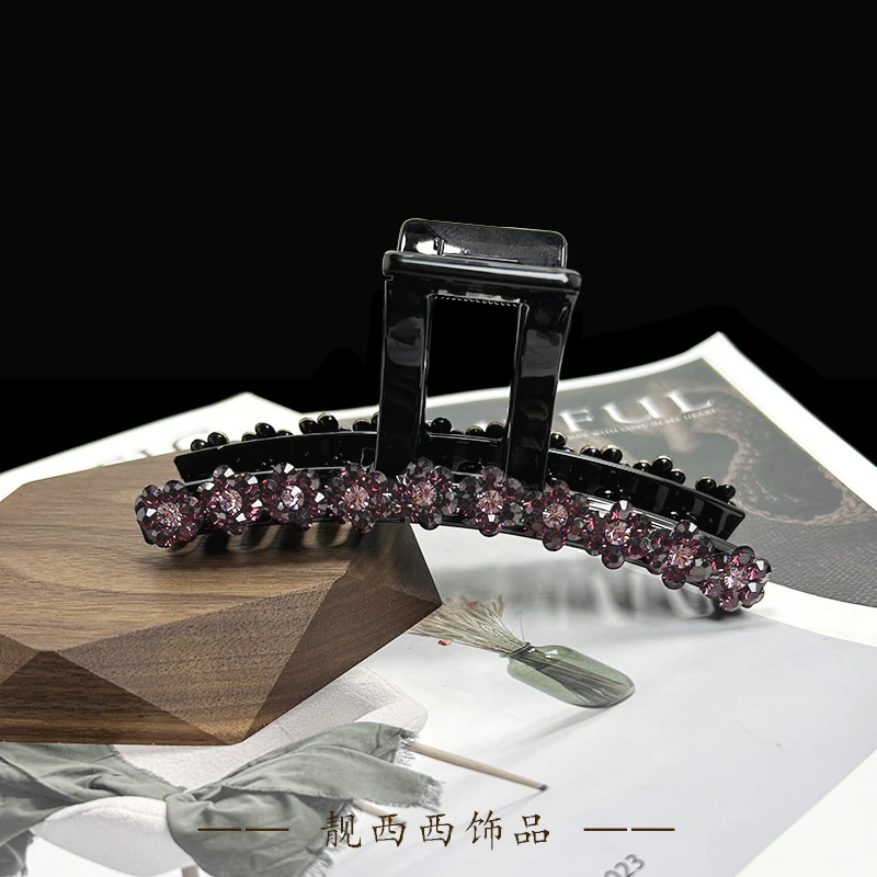 【LXX靓西西】8008 抓夹13厘米紫色气质优雅百搭全盘抓夹