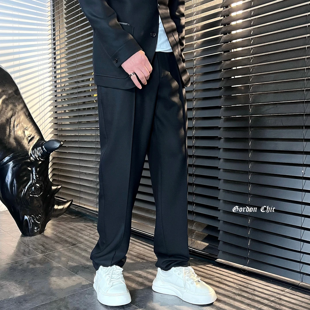 GordonChic 秋季男士羊毛人棉多口袋纯色休闲裤250093