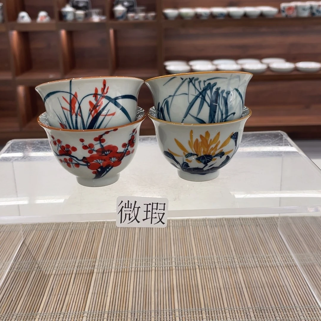 微瑕釉下彩纯手绘