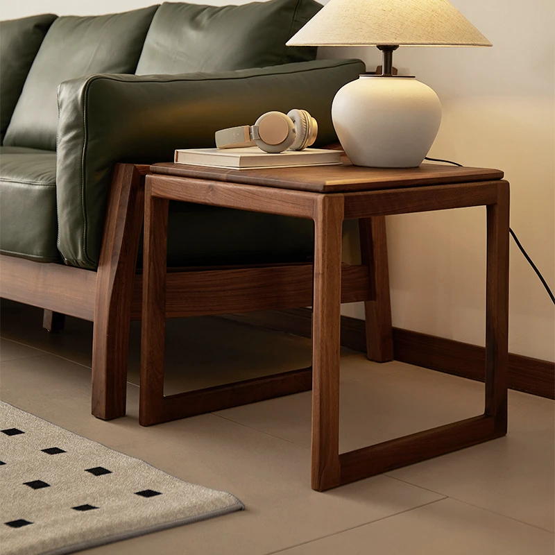 北美黑胡桃木方几实木客厅沙发角几边几小桌