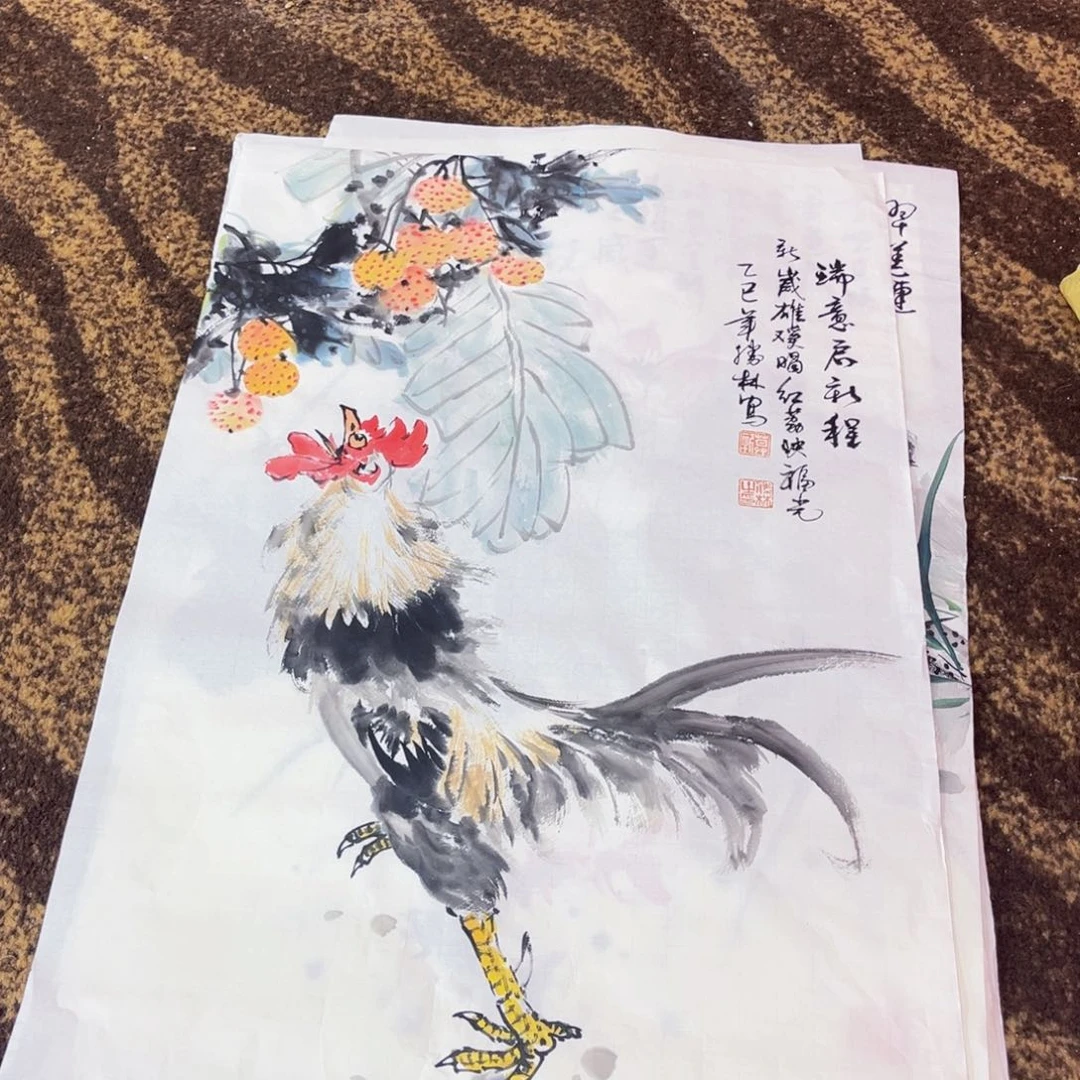 国画莫林老师四尺三开绘画