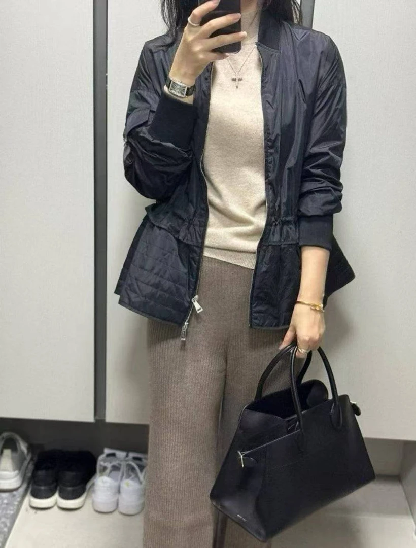秋季长袖修身型薄款风衣标准短外套(祐祐女装)