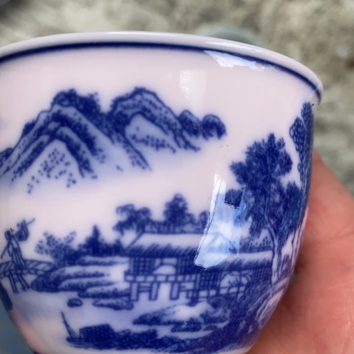 摆件陶红稀土富春山居小杯