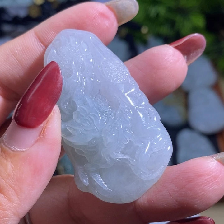 【闪购商品】翡翠挂件未镶嵌龙牌