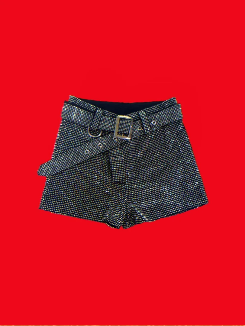 【漫老板】3569私服 定制辣妹炸街满钻微弹短裤