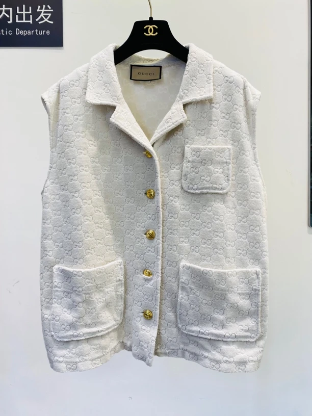 99新 GUCCI/古驰 Gucci 双G针织马甲 L码 13599882