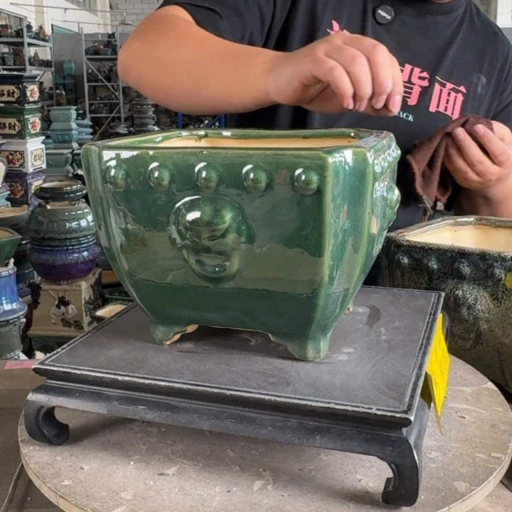 。一风堂石湾花盆 微瑕 内19*14