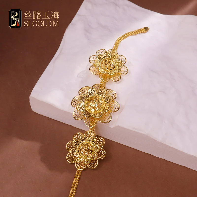 格桑绮梦手链新疆异域风情民族文化疆派黄金珠宝纯金999民族风