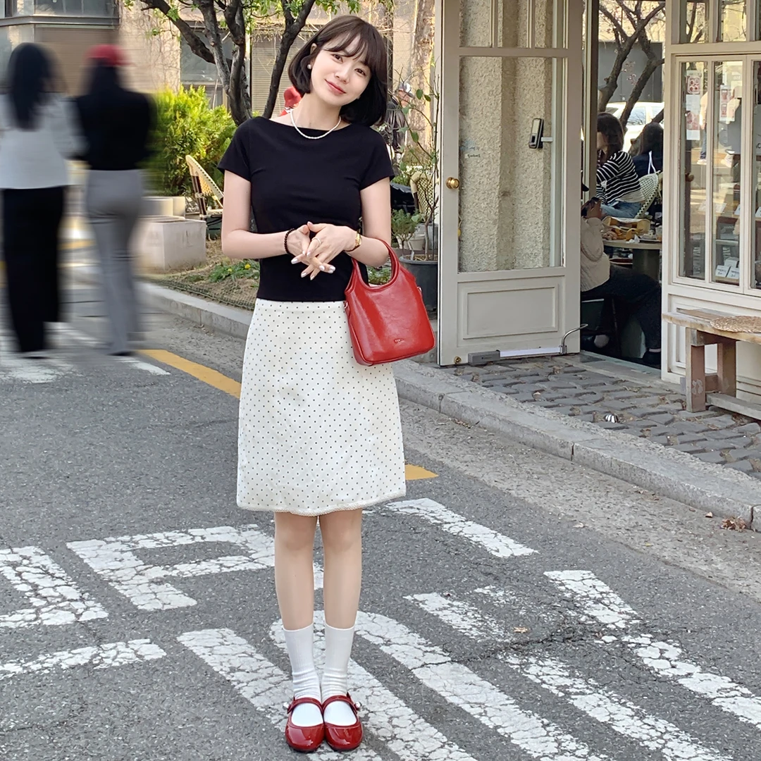 【现货】【波点胶片】FS503X027波点半裙