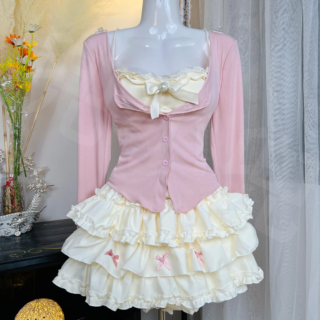 【兜小兜原创】粉银河重工蛋糕蓬蓬裙Lolita裙