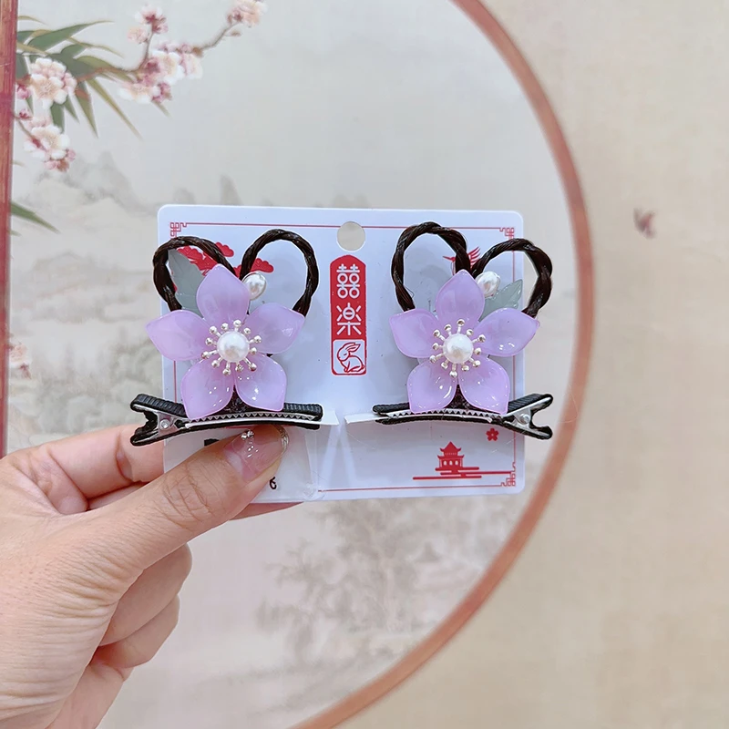 GF493 儿童美人鱼发饰额头链小公主流苏发卡头饰女童贝壳耳挂耳环