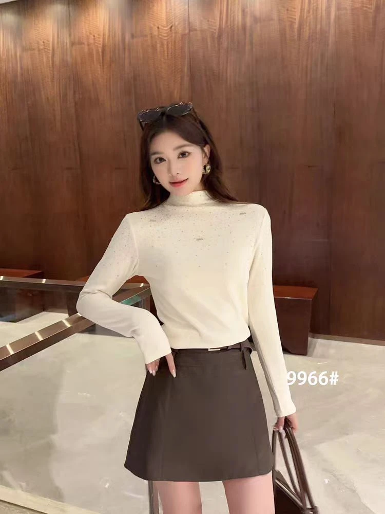 9966女士磨毛打底衫