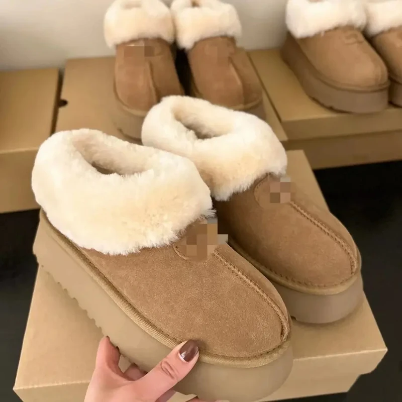 【塔茨特厚底-全新未拆封】雪地靴厚底加厚保暖羊皮毛一体