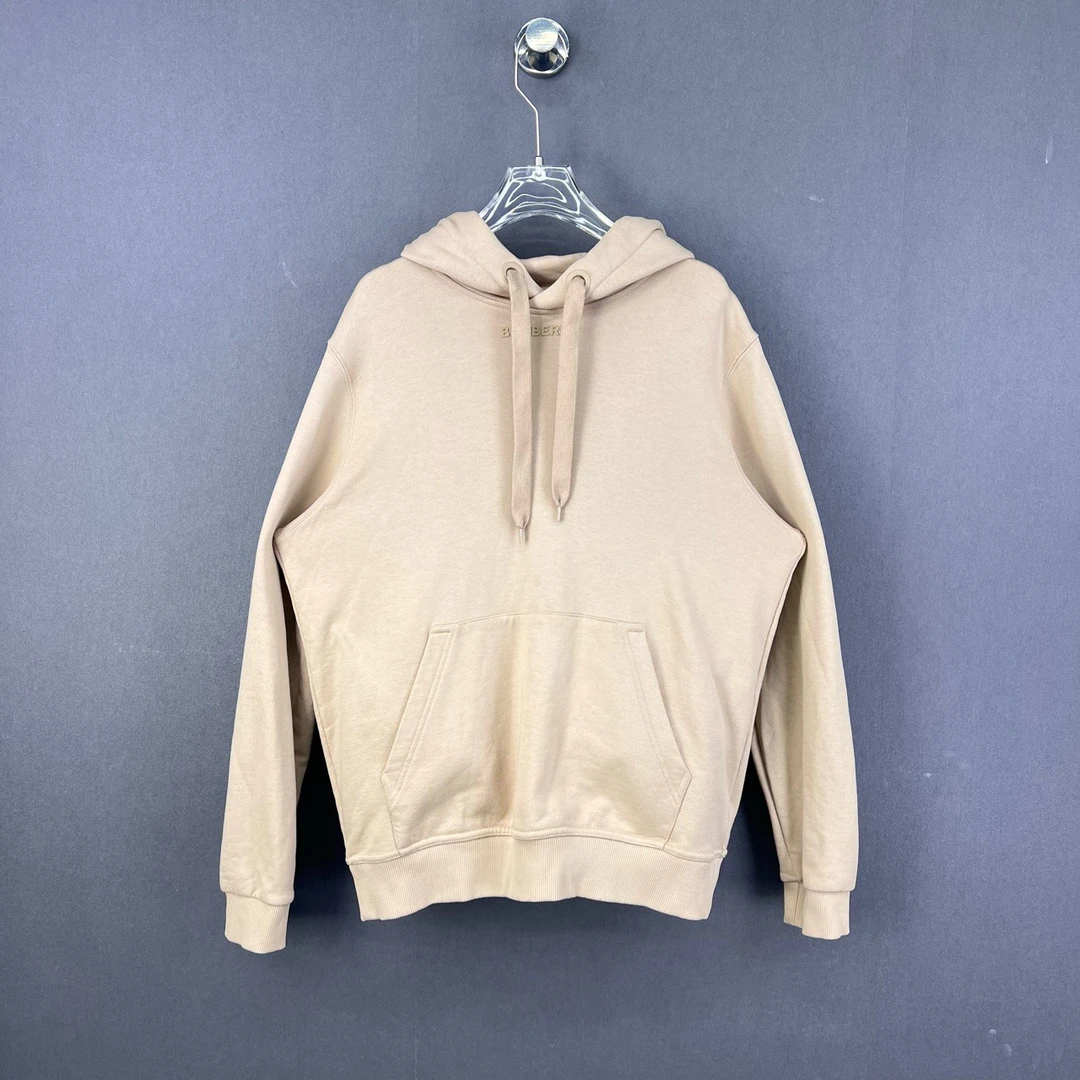 99新 BURBERRY/博柏利 S码/卡其色棉质连帽卫衣外套/12224850