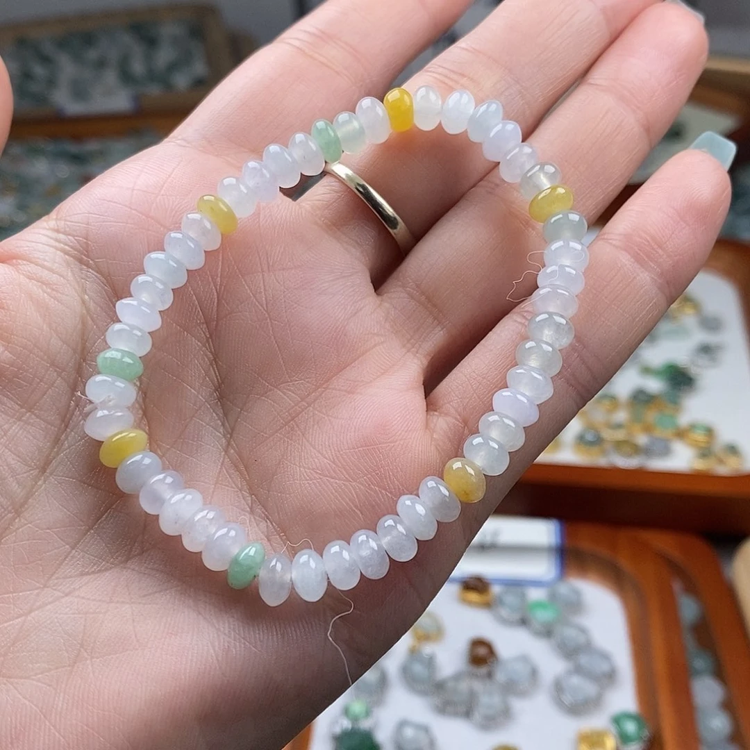 翡翠颈饰未镶嵌鼓珠手串