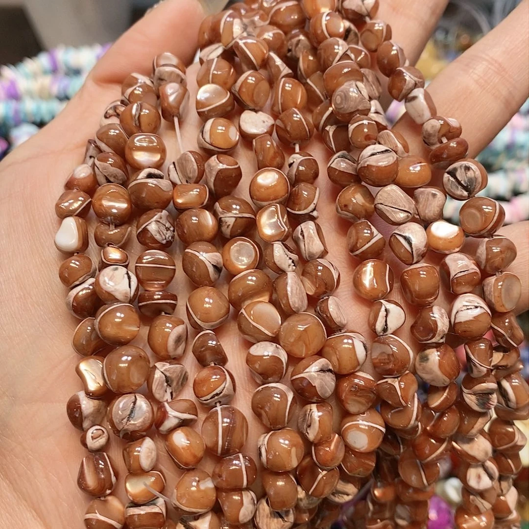 散珠玛瑙/玉髓贝壳2条