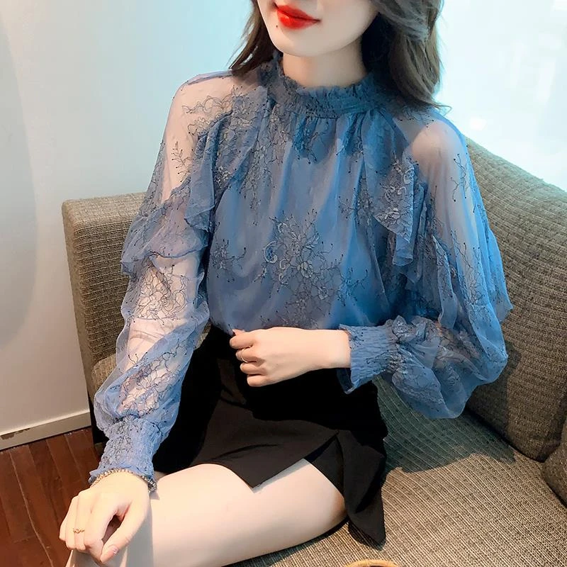 欧货蕾丝打底衫女春夏2025新款春秋上衣时尚洋气内搭雪纺露肩小衫