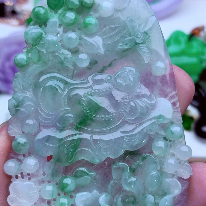 翡翠未镶嵌吊坠(不含链)