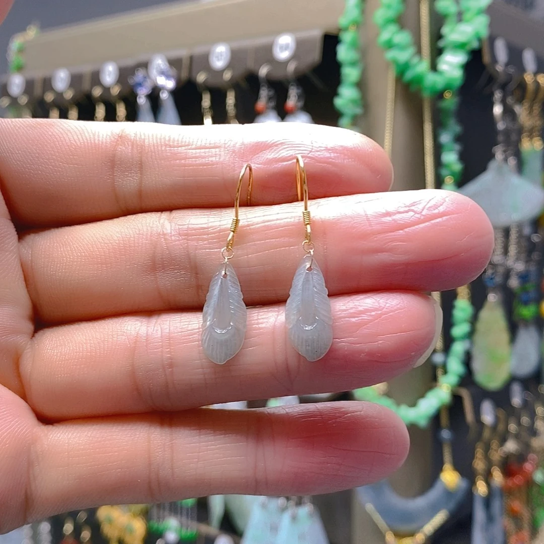 未镶嵌翡翠耳饰翡翠