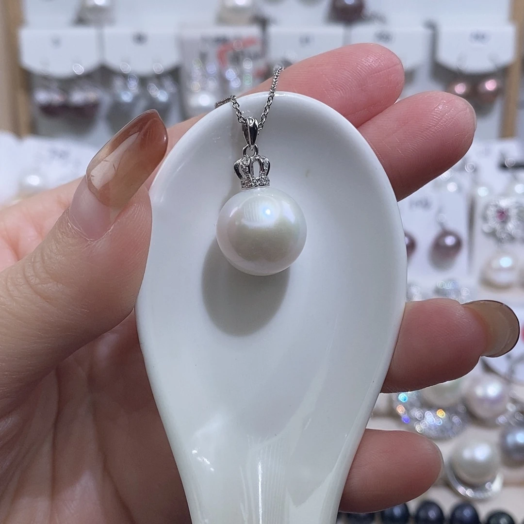 拾***语银S925镶嵌吊坠(赠链)淡水珍珠w14.3