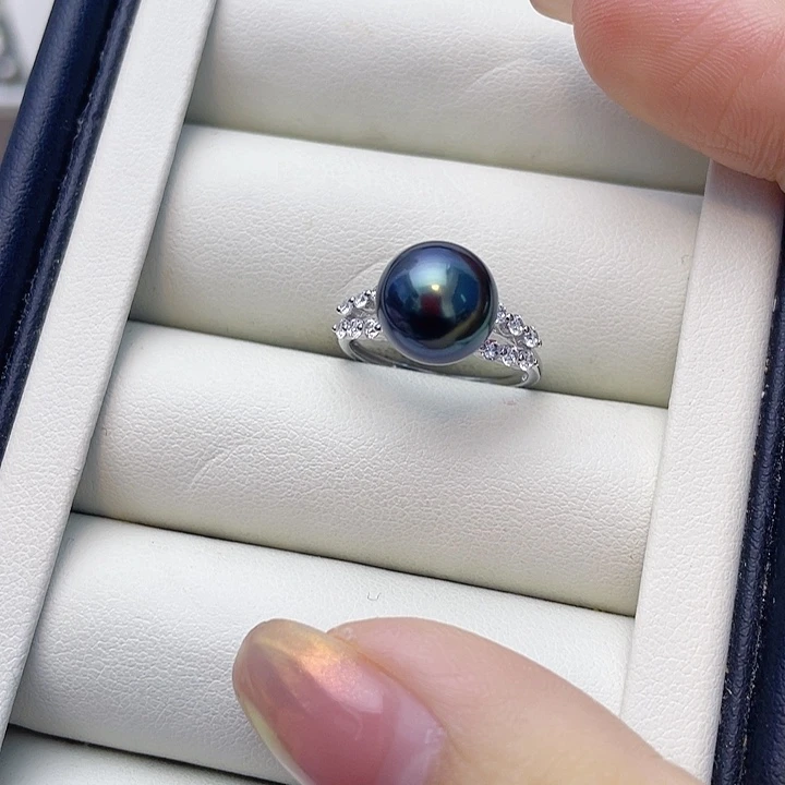 海水珍珠银S925镶嵌戒指w29