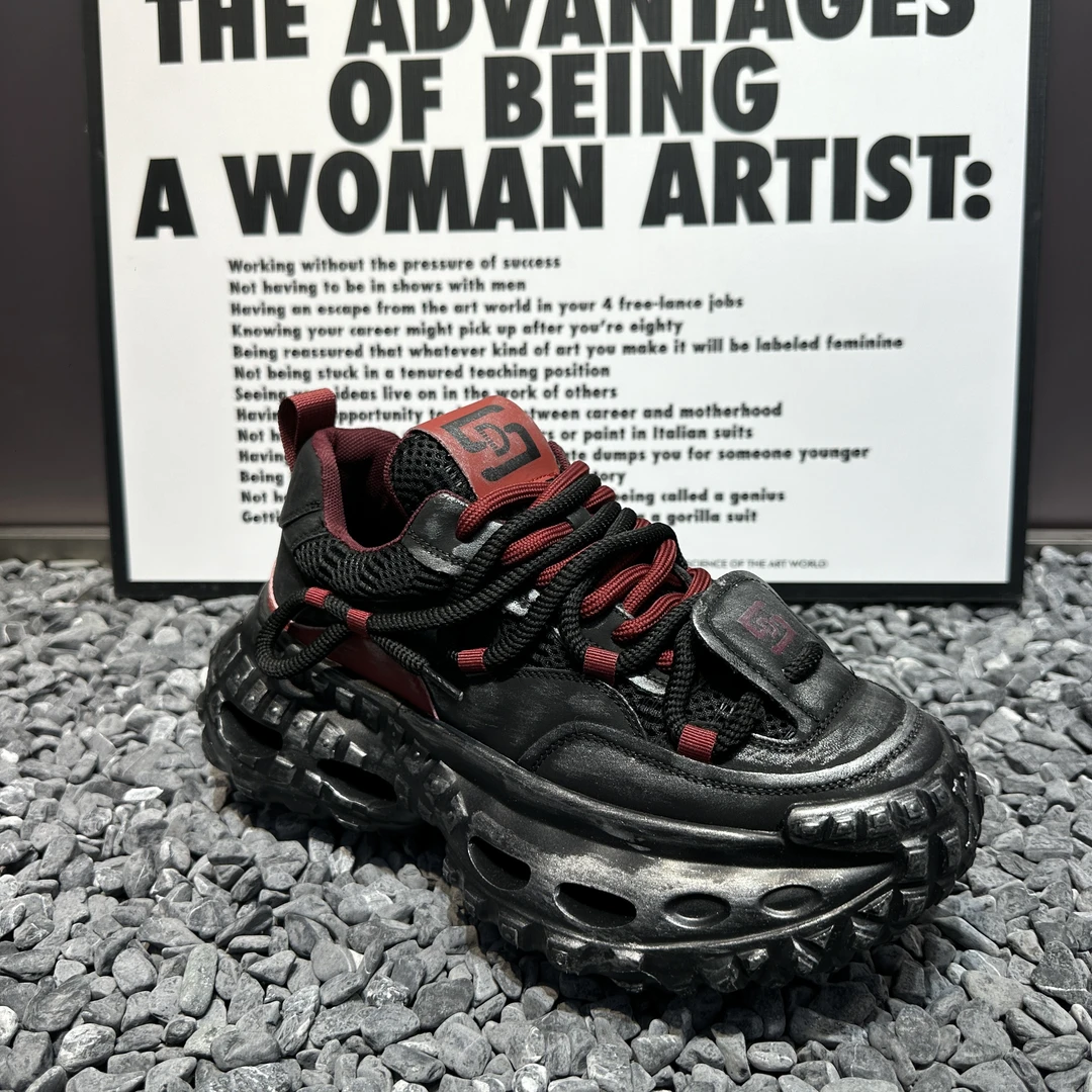 2025春季新款时尚做旧老爹鞋男鞋潮鞋舒适百搭个性男鞋透气潮流