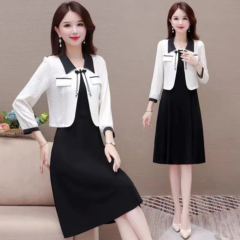 哥弟阿玛施正品高档连衣裙套装女秋季2023新款气质洋气高端妈妈中