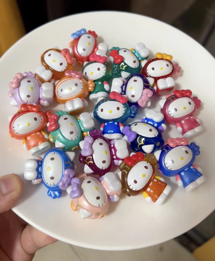 【辣辣子拆袋】HelloKitty三丽鸥喜遇锦鲤萌趣豆凯蒂猫盲盒摆件萌粒
