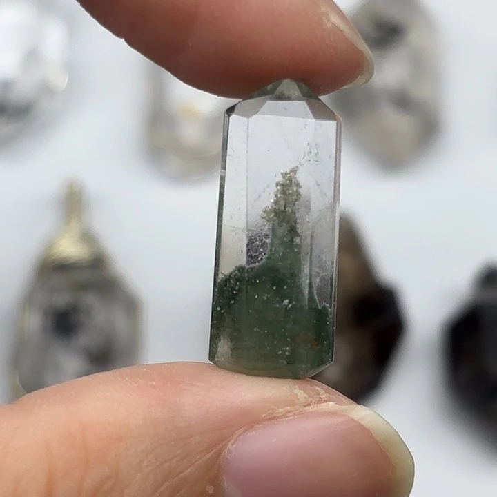 水晶颈饰未镶嵌绿幽灵水晶24mm+