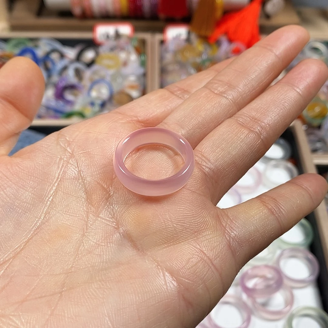 玛瑙/玉髓戒指未镶嵌暖*?