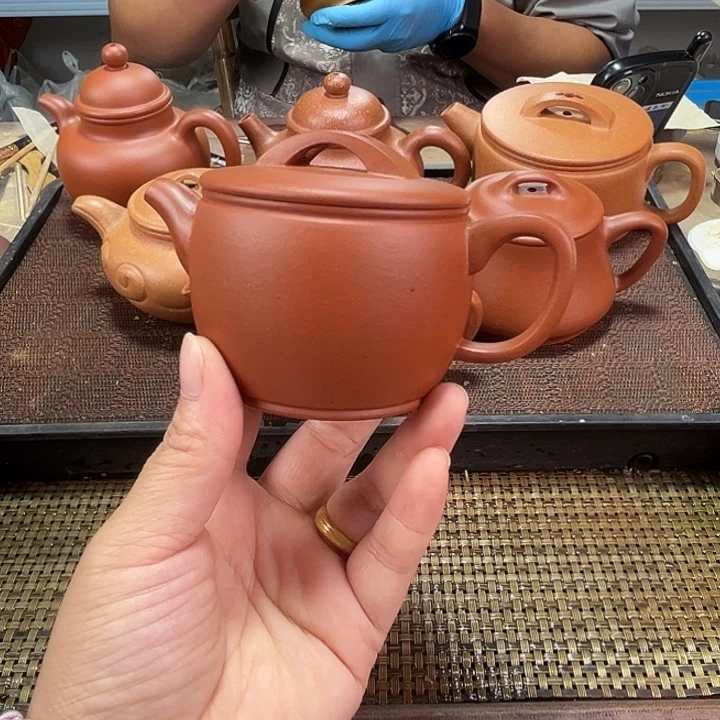 茶壶紫砂老红泥汉瓦150