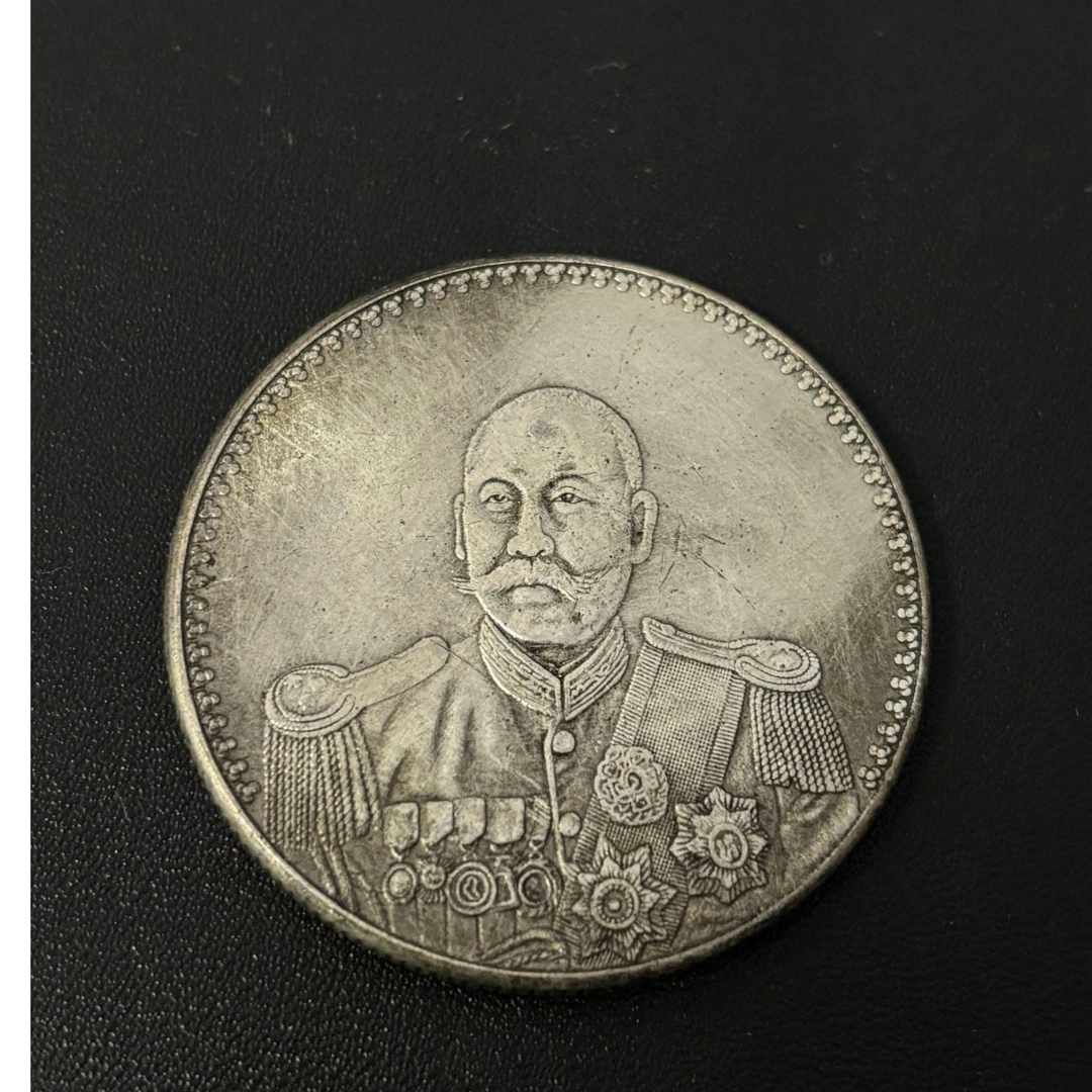 可吸翻仿古银元大洋摆件桌面装饰品A34