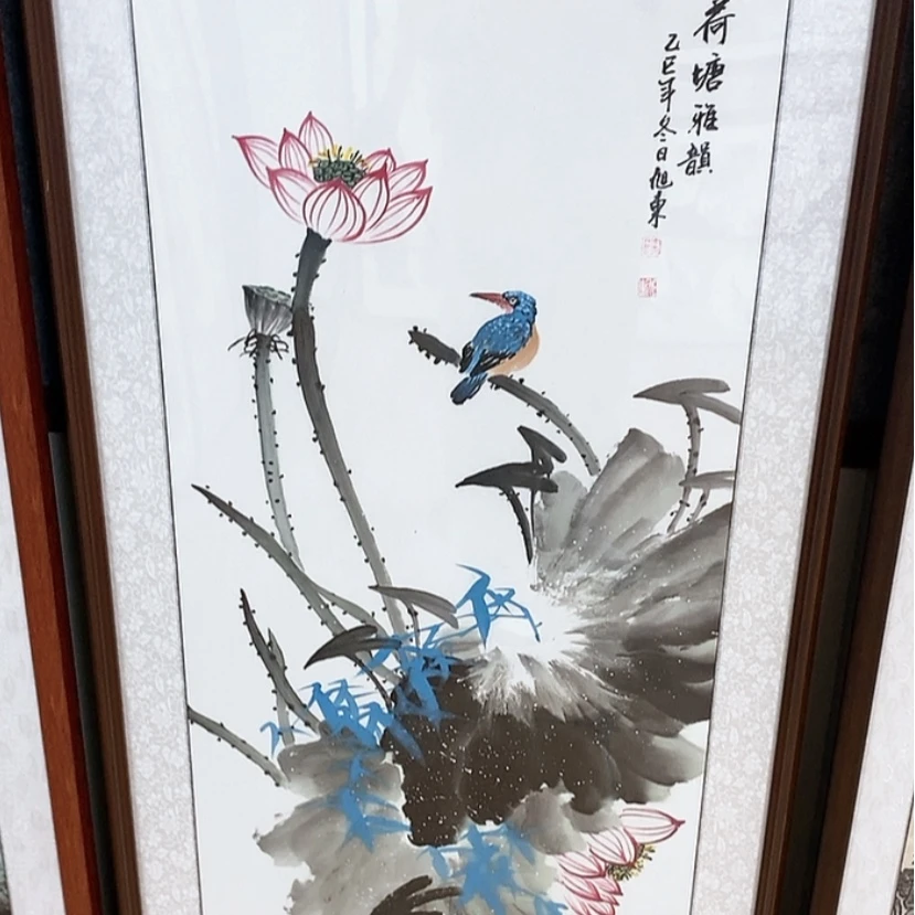 【闪购商品】国画手绘国画带框124.57