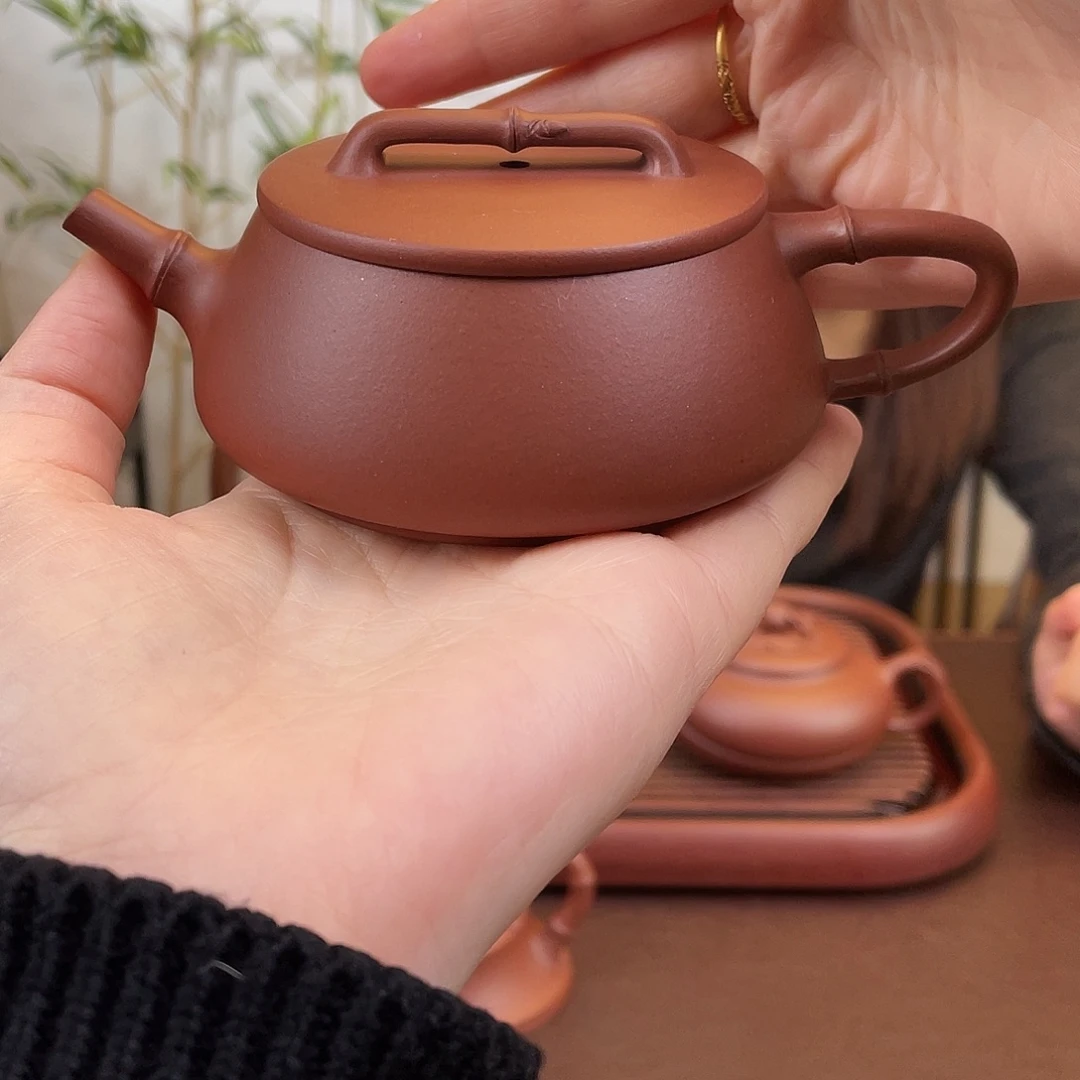 紫砂茶壶底槽清宽口石瓢150cc
